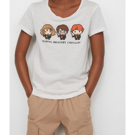 158-164-es fehér unisex póló - Harry Potter - ÚJ