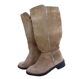 36-os drapp velúr csizma vékony szőrmével bélelve