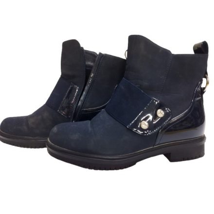 36-os kék bokacsizma vékony szőrmével bélelve