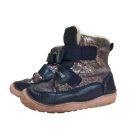 31-es sötétkék szőrmével bélelt kiscsizma, bundás téli csizma - D.D. Step