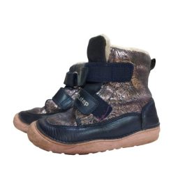   31-es sötétkék szőrmével bélelt kiscsizma, bundás téli csizma - D.D. Step