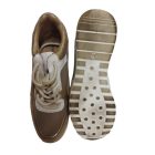 36-os drapp-arany párcucmintás emelt sarkú fűzős félcipő - Graceland