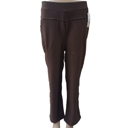 Női 4-5XL-es barna sztreccs nadrág polárral bélelve - ÚJ