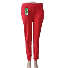 Női XXL-es piros sztreccs nadrág - ÚJ