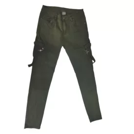 Női L-es khaki oldalzsebes farmernadrág 