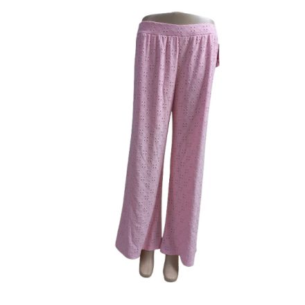 Női egyméretű (kb.M-XXL) rózsaszín madeirás lenge nyári nadrág - Hopanni Fashion - ÚJ