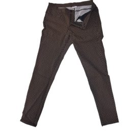 Női XXL-es barna aprómintás sztreccs nadrág - Everme