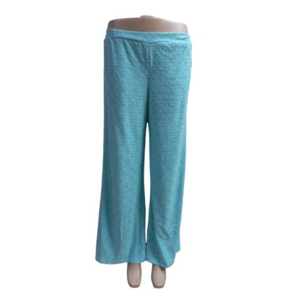 Női egyméretű (kb.M-XXL) türkiz madeirás lenge nyári nadrág - Hopanni Fashion - ÚJ