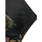 Női XXL-es fekete virágos leggings - ÚJ