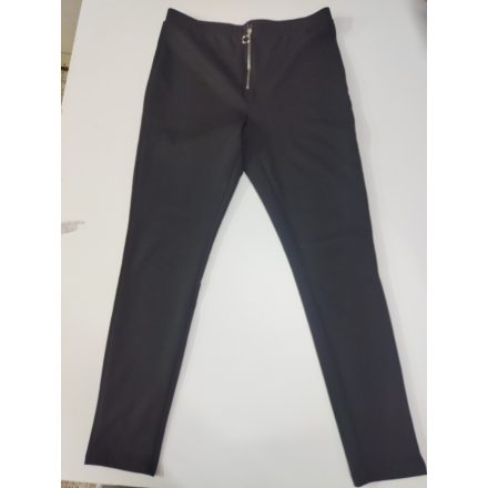 Női XL-es fekete sztreccs cipzáros nadrág - Janina