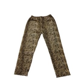 Női 3-4XL-es ocelotmintás bélelt plüss nadrág - ÚJ
