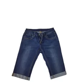   Női M-es kék sztreccs farmer térdnadrág - Jeans (28-as méret)