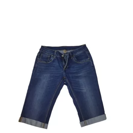 Női M-es kék sztreccs farmer térdnadrág - Jeans (28-as méret)