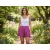 Női pink kőmosott hatású lenge rövidnadrág, short - WOW - ÚJ