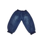 Női XXL-es sötétkék puha anyagú farmer térdnadrág - Miss Grace