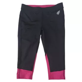   Női 40-42-es fekete-pink térdig érő sport leggings - Crivit