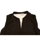 Női S-es fekete aprómintás ujjatlan blúz - Massimo Dutti