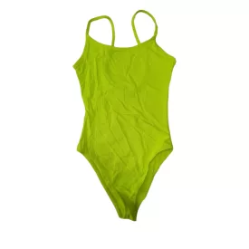   Női S-es neonsárga bordás ujjatlan pántos body - Pull & Bear