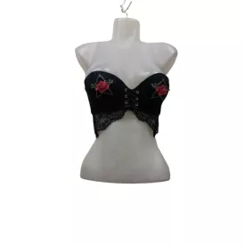   Női S-es 75B kosaras fűző jellegű rózsás top, melltartó, jelmezhez is jó - Intimissimi - ÚJ