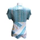 Női XS-es kék csíkos, mandalamintás póló - Desigual - ÚJ