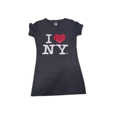 Női S-es szürke szíves póló - I Love NY