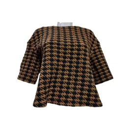   Női XS-es barna-fekete mintás vastagabb elegáns felső - Massimo Dutti