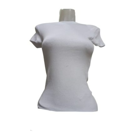 Női XXS-es fehér bordás póló - Fishbone