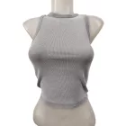 Női XS-es szürke bordás ujjatlan top - FB Sister