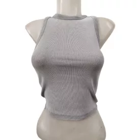 Női XS-es szürke bordás ujjatlan top - FB Sister