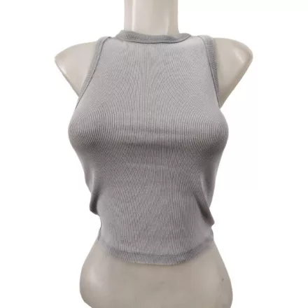 Női XS-es szürke bordás ujjatlan top - FB Sister