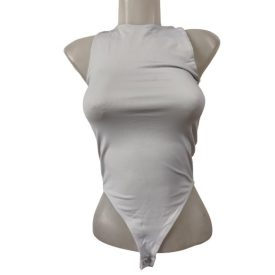 Női S-es világosszürke ujjatlan body - Stradivarius