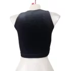 Női S-es fekete bársony alkalmi felső, top 