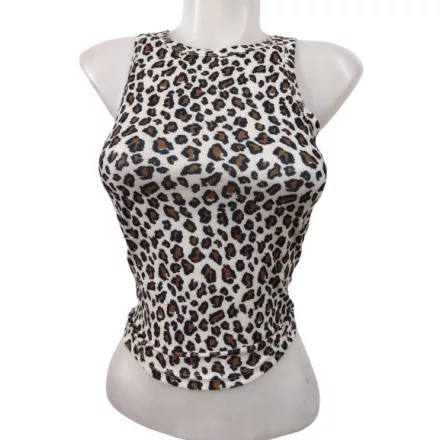 Női XS-es párducmintás ujjatlan top - Dazy