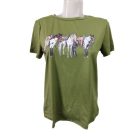 Női S-es zöld lovas póló - Shein - ÚJ