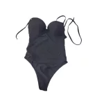 Női XS-es fekete pántos body - Sinsay