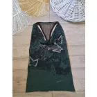 Női S-es zöld mintás ujjatlan póló - Desigual (mintája kicsit kopott)