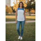 Női XS-S-es fehér-kék ujjatlan póló, sportpóló - Adidas