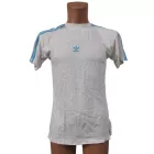 Férfi S-es fehér póló világoskék csíkokkal - Adidas