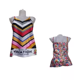   Női S-es pántos különleges mintás sokszínű felső - New Collection