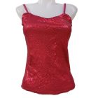 Női M-es bordó flitteres pántos póló - S. Oliver