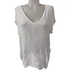 Női M-es fehér oversized rövid ujjú blúz - Zara