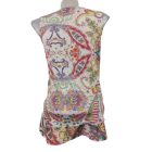 Női M-es törtfehér alapon színes virágos tunika jellegű póló - Desigual