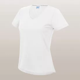   Női M-es fehér sportpóló (JC006 Arctic White) - Just Cool - ÚJ