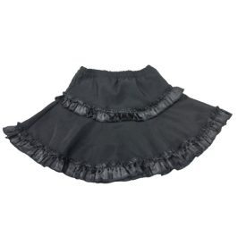 98-104-es fekete fodros ünneplő, alkalmi szoknya