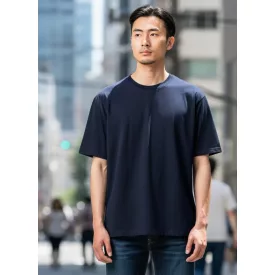 Férfi M-es egyszínű sötétkék póló - H&M