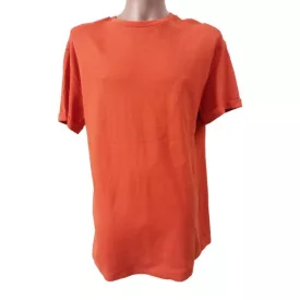   Női L-es narancssárga rövid ujjú vastagabb felső, oversized póló - Zara