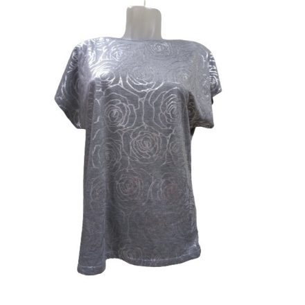 Női L-es ezüst mintás szürke póló - Orsay