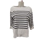 Női XL-es fehér-kék tengerészcsíkos póló, felső - C&A