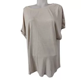 Női 3-4XL-es drapp oversized póló - Janina - ÚJ