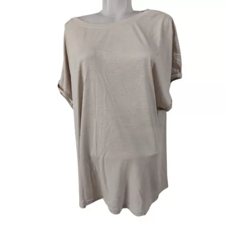 Női 3-4XL-es drapp oversized póló - Janina - ÚJ